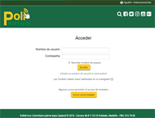 Tablet Screenshot of elpolivirtual.elpoli.edu.co
